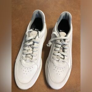 HUGO BOSS Men'sSuede SNEAKERS White/Grey 9  NEW